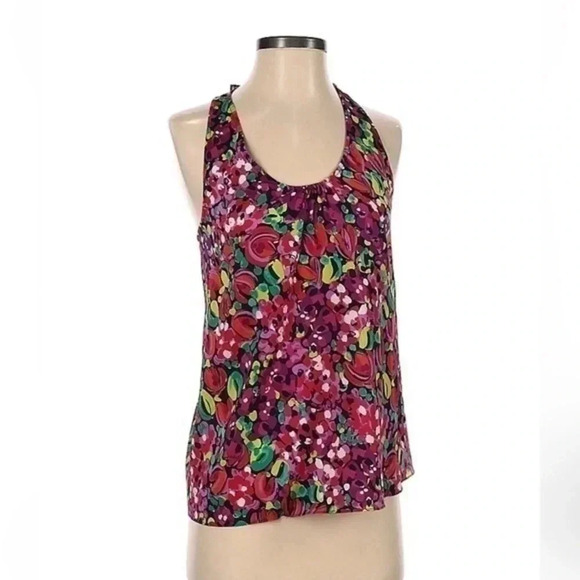 Lilly Pulitzer | Wild Confetti Devaney Tank Blouse Floral Polka Dot Size XS - Picture 3 of 7